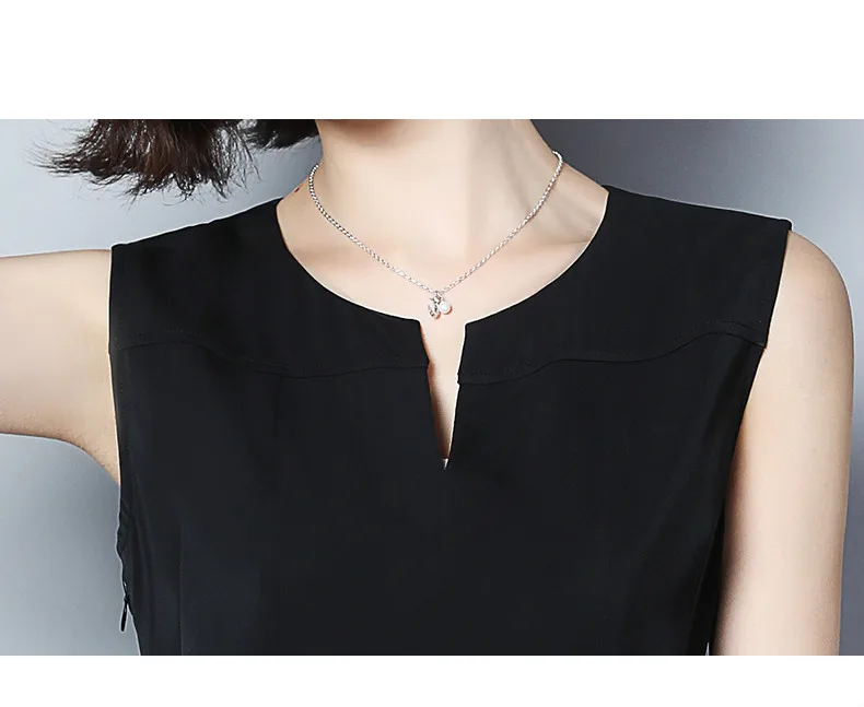 

Korean Sleeveless Tops Women White Black Chiffon Blouse Blusas Mujer De Moda 2020 Summer Casual Women Clothing 9071 50