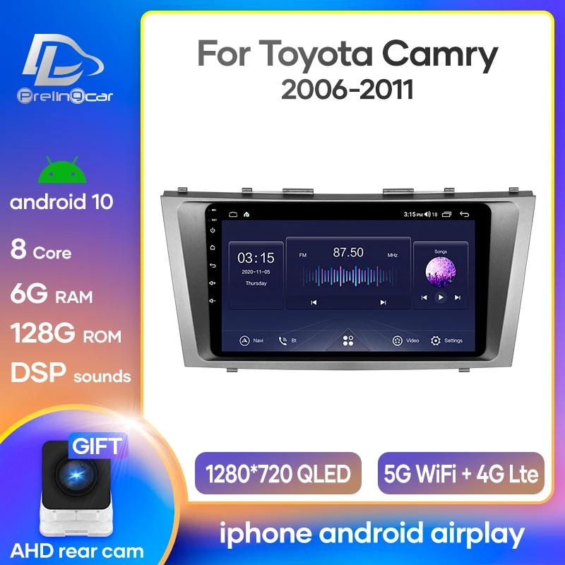 Автомобильный радиоприемник Android 10 стереоприемник для Toyota Camry XV40 XV50 2006 2011