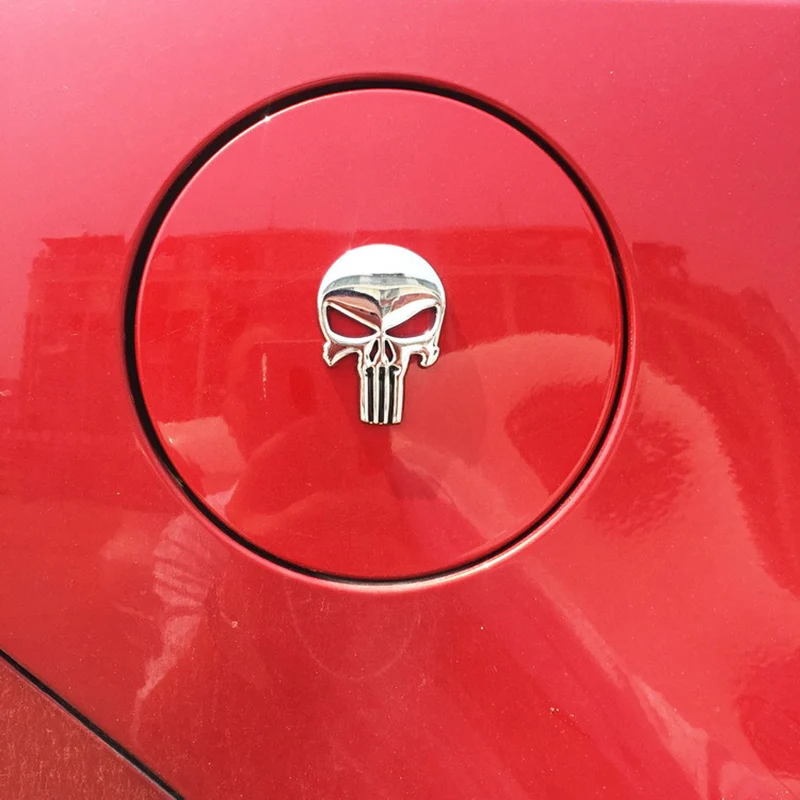 Металлическая 3d-наклейка с черепом автомобильная наклейка украшение Мотоцикла