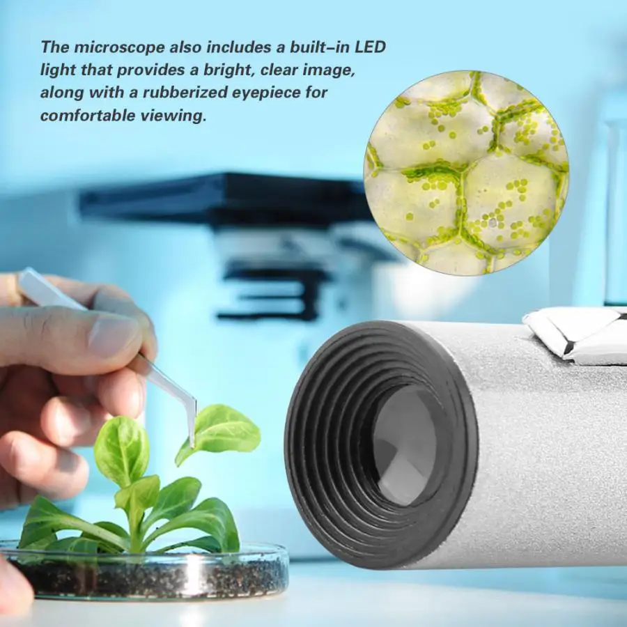 100X Mini microscope LED Magnifier Microscope Jewelers Loupe Magnifying Glass+Pouch usb | Инструменты