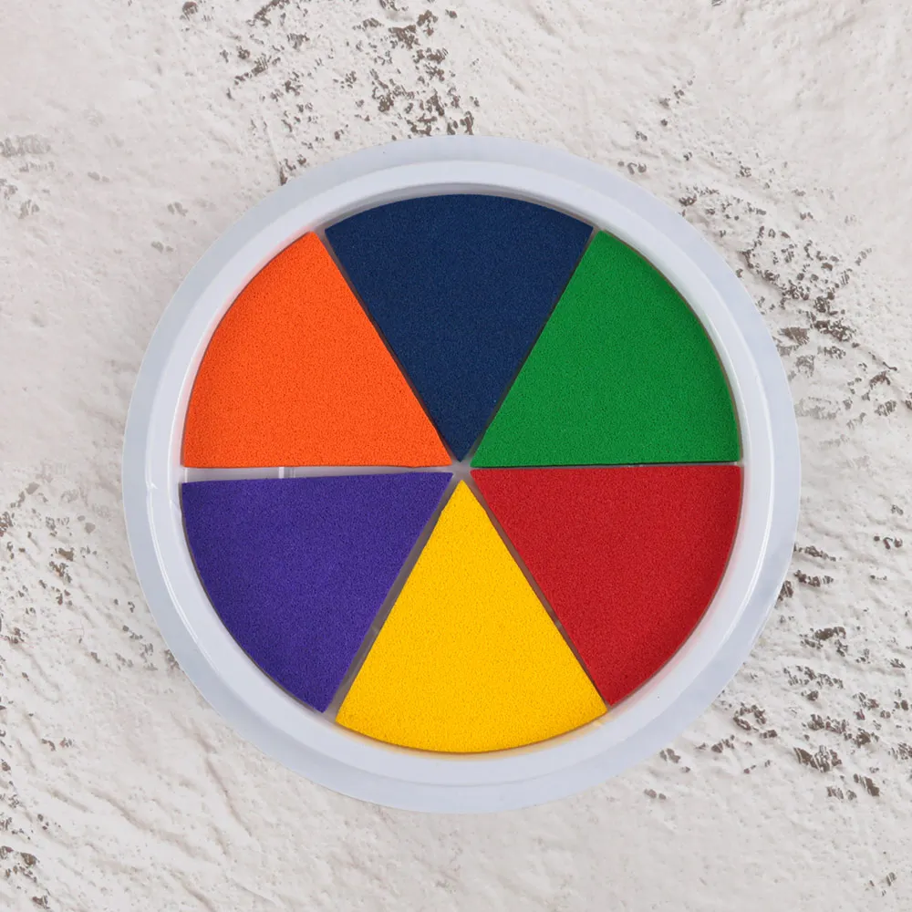 6 цветов чернильная прокладка для печати сделай сам рисование пальцами