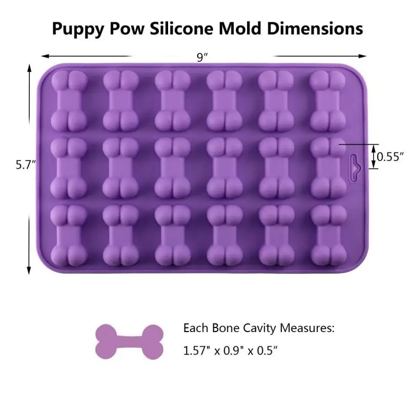 

3D Dog Bone Cake Molds Silicone Cake Biscuits Cookie Chocolate Mould Cake Mouold 18 Units Gummy Maker Cake Tools Bakeware