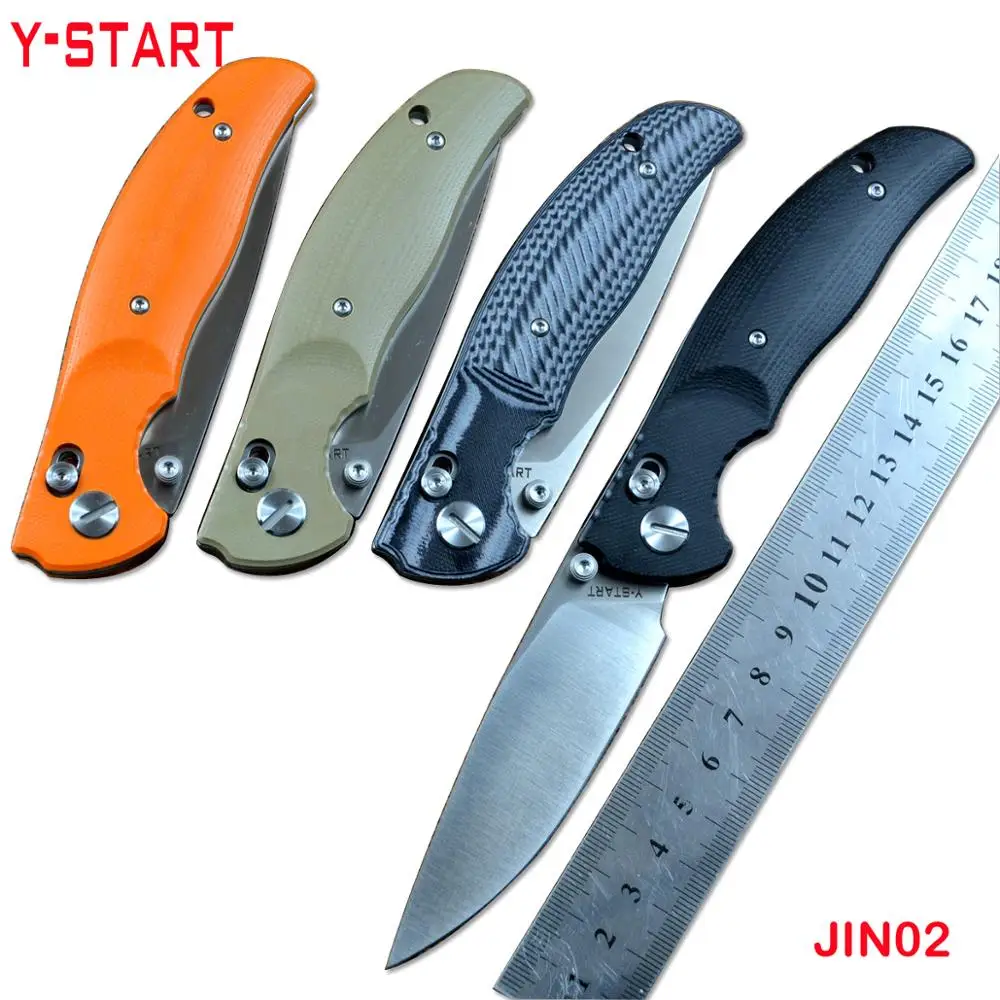 Y START JIN02 карманный нож для улицы D2 сатиновое лезвие откидная ручка G10 4 цвета