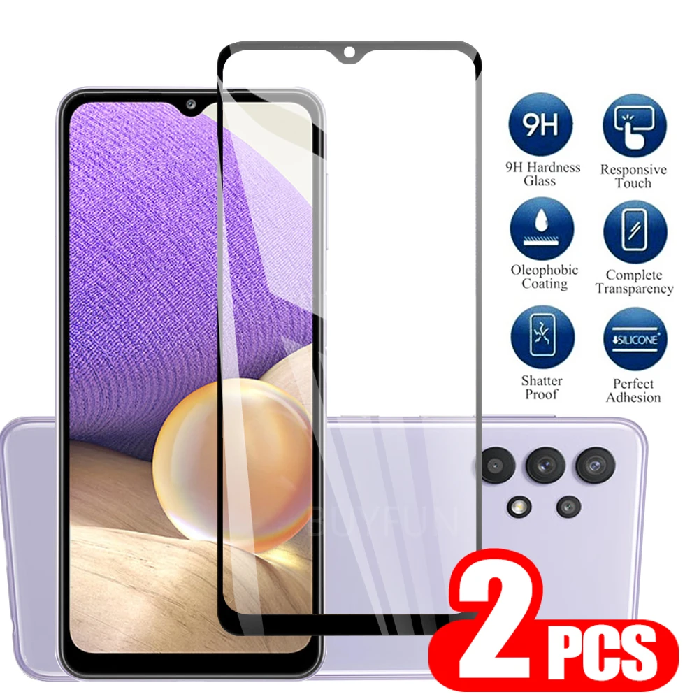 

2PCS For Samsung Galaxy A32 5G A 32 Tempered Glass Screen Protector On For samsung a32 a 32 Protector Screen Tempered Glass 9H