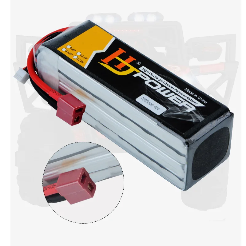 HJ 7 4 V 11 1 14 8 22 2 7500mAh 45C-90C RC 3s Lipo батарея для 1:10 TRX автомобиль Лодка Вертолет