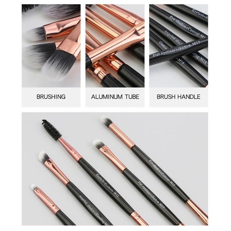 

5pcs Double-end Eye Makeup Brush Set Eyelashes Eyeshadow Brush Smudge Brush Cosmetic Brush Makeup Tool New