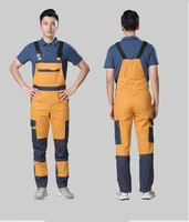 men women bib overalls work clothing protective coverall repairman strap jumpsuits working uniforms sleeveless coveralls 5 color