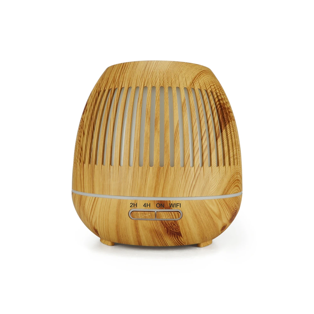 

400ML Wood Grain Air Humidifier, Silent Aroma Diffuser, 3 Styles: Ordinary/Remote Control/WiFi Suitable for TUYA Software