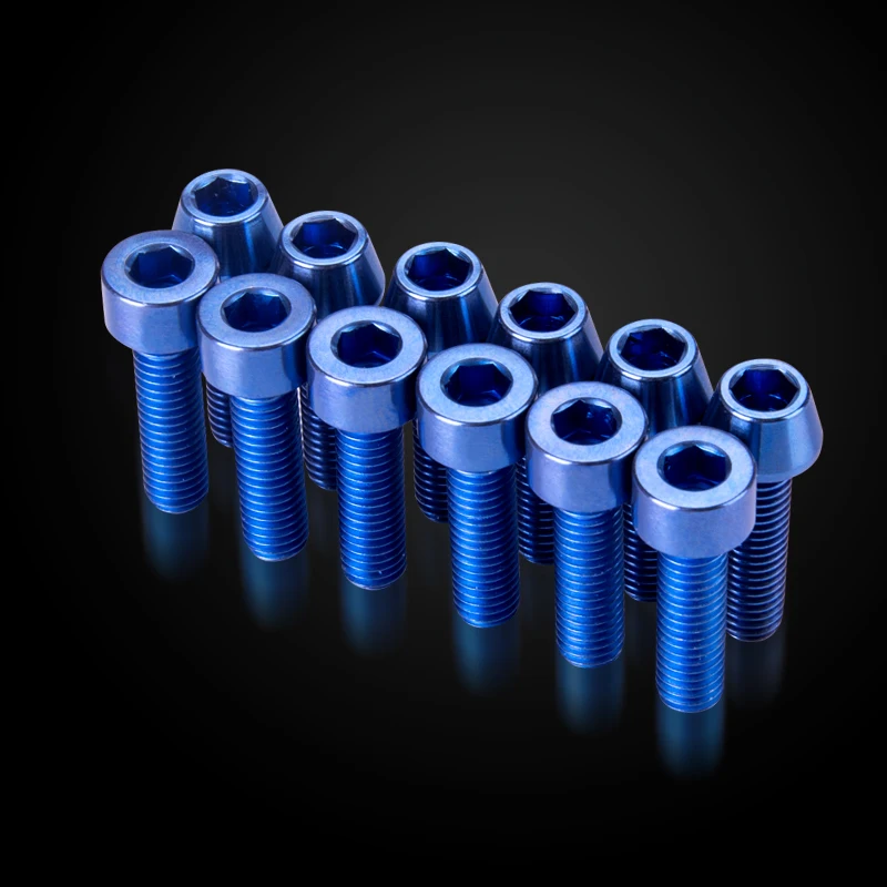 

ROCKBROS 10PCS Titanium Alloy Screw Lightweight Durable M5*18mm Handlebar Anti-rust Screws Bicycle Parts MTB Road Bike Parts