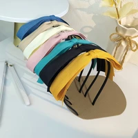 2021 new retro solid bow bowknot bezel hairbands headbands for women girls vintage hoop for party korean hair bands accessories