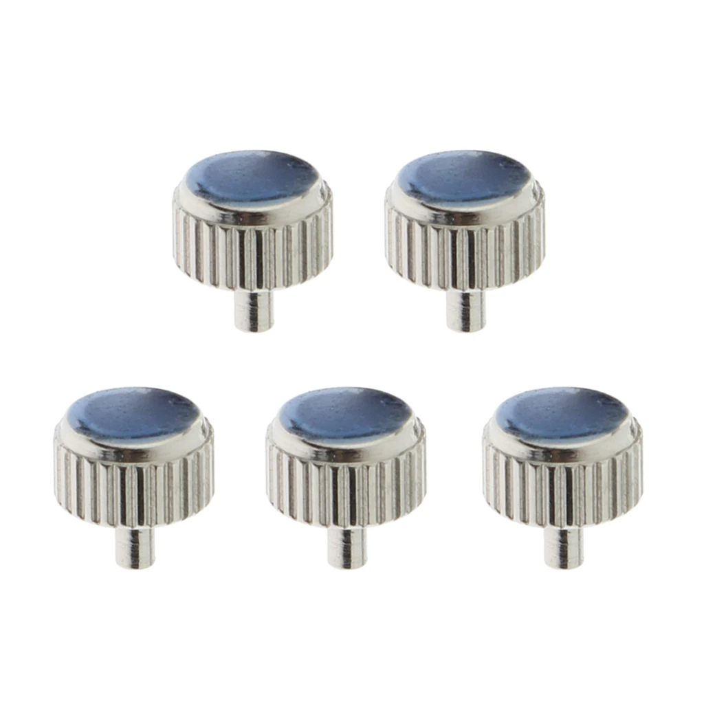

5PCS Watch Crown Parts Set Steel Watch Crown w/Different Size for Watches Be Repaired or Upgraded