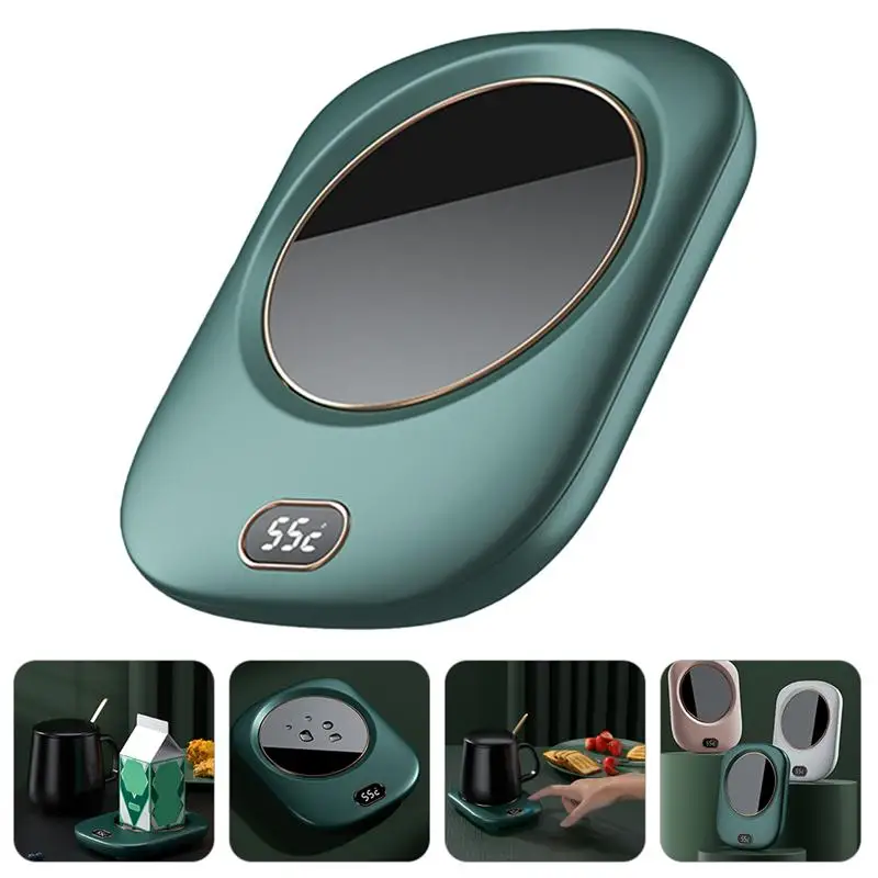 

1Pc Mug Warmer Mat USB Charging Coffee Mug Warmer Heat Preservation Cup Coaster (Green)