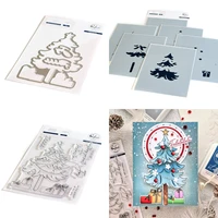 under the christmas tree new metal cutting dies stamps stencil for scrapbooking album decoration craft for diy greeting handmade
