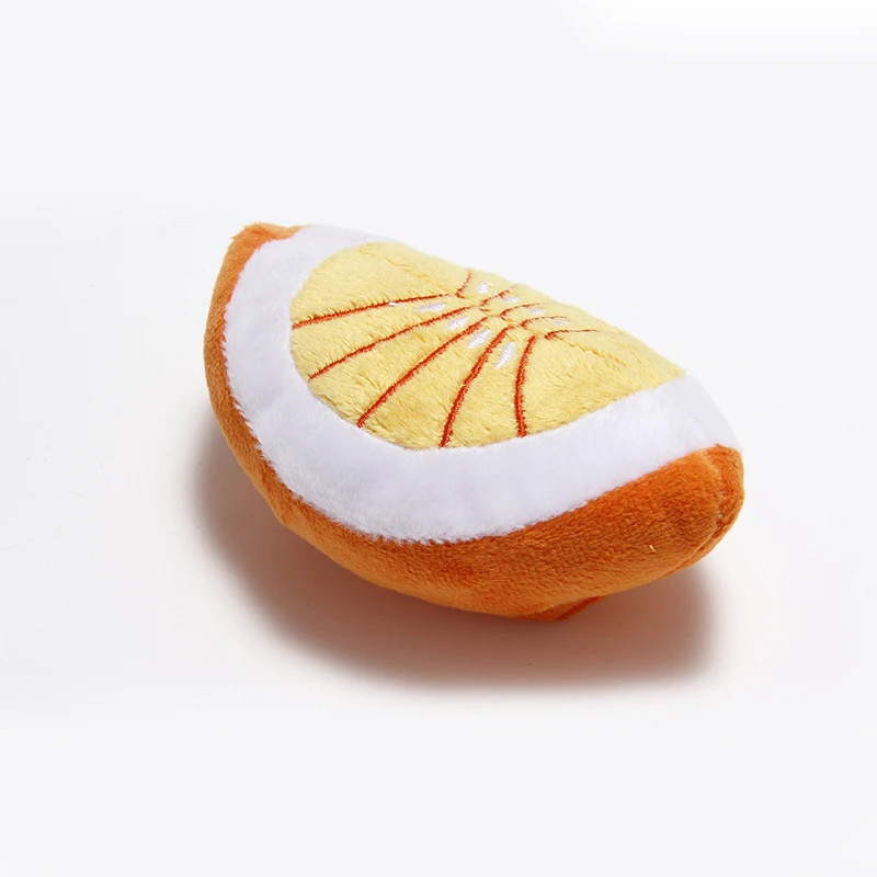 

Pet Toys Funny Cartoon Cute Fruit Bite Resistant Plush Squeaky Toy Pet Chew Toy For Cats Pet Interactive Supplies Pet Partner