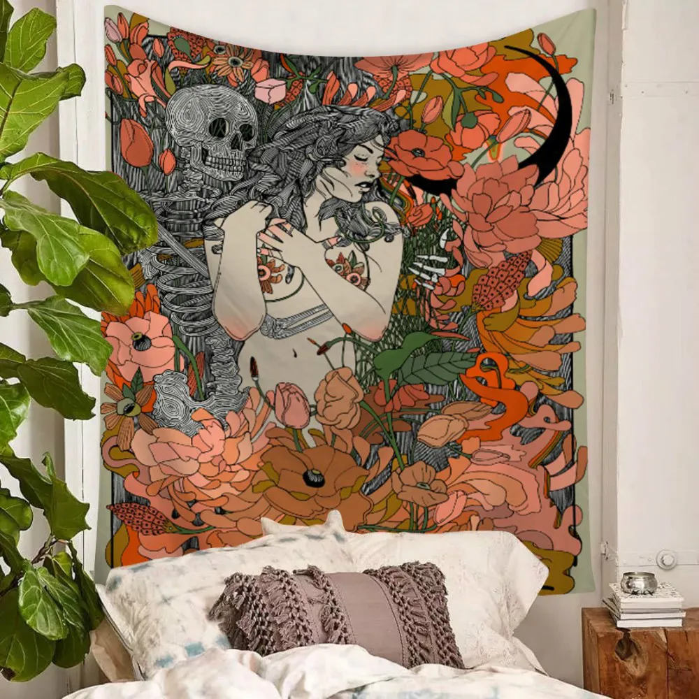 Цилоидный акварельный банши гобелен настенный из полиэстера тонкий в