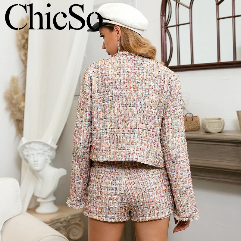 Женский твидовый Блейзер MissyChilli клетчатый блейзер с кисточками вечерние костюмы