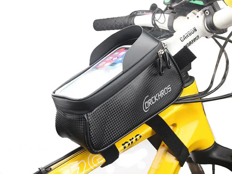

Free shipping 6.2inch Bicycle Phone Bag Waterproof MTB Road Bike Front Frame Bag Bicycle Touch Screen Phone Bag Bike Accessories