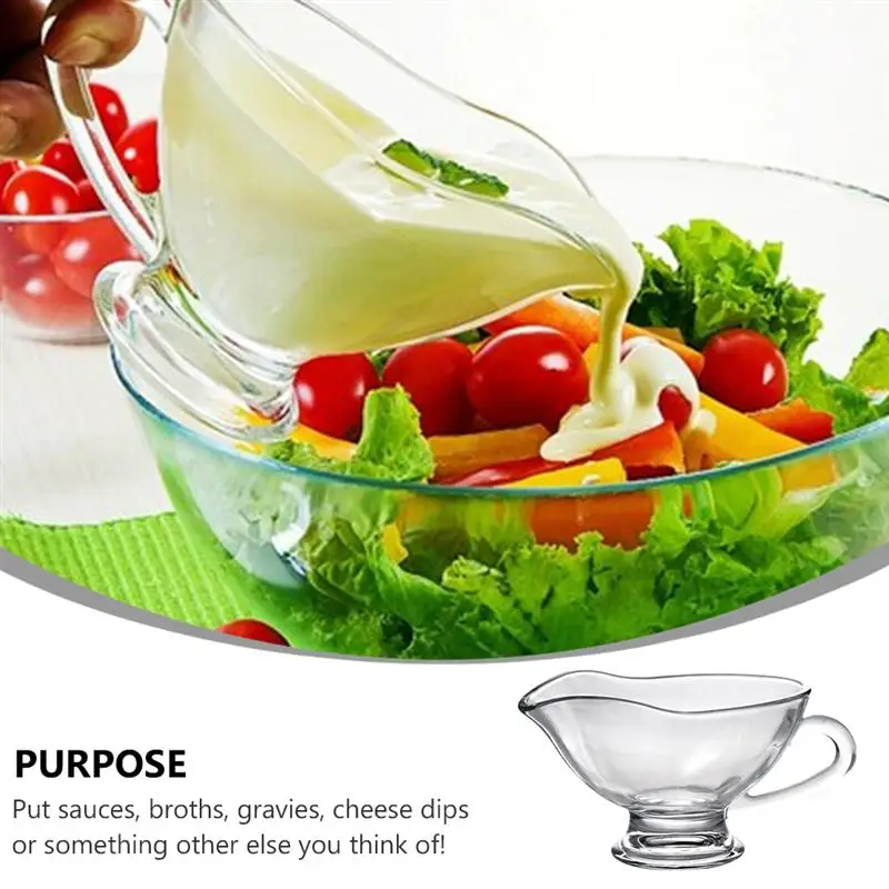 210ml прозрачный Стекло соус уксус чашка Western Еда Варенье шикарный приправа Кофе