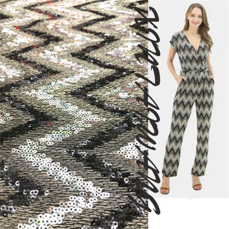 

Волнистая полосатая африканская блестящая вышитая кружевная ткань для свадебного торжественного платья 2020 Высококачественная французска...