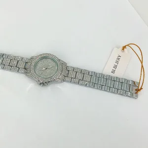 Часы BLBLJERY женские кварцевые со стразами, стильные золотистые наручные, из нержавеющей стали