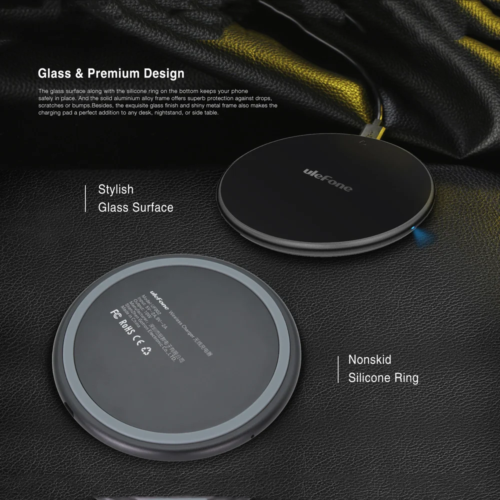 Ulefone UF002 Qi Беспроводное зарядное устройство для iPhone samsung Xiaomi huawei 10 Вт Blackview DOOGEE мобильный телефон