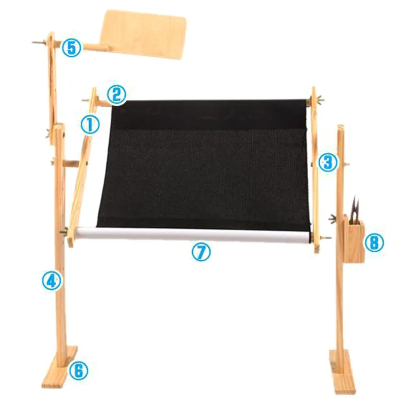 

Adjustable Solid Wood Cross Stitch Rack,50cm Embroidery Frame Wooden Stand Desktop Cross Stitch Frame