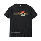 Винтажная летняя мужская футболка в стиле ретро с рисунком сердцебиения