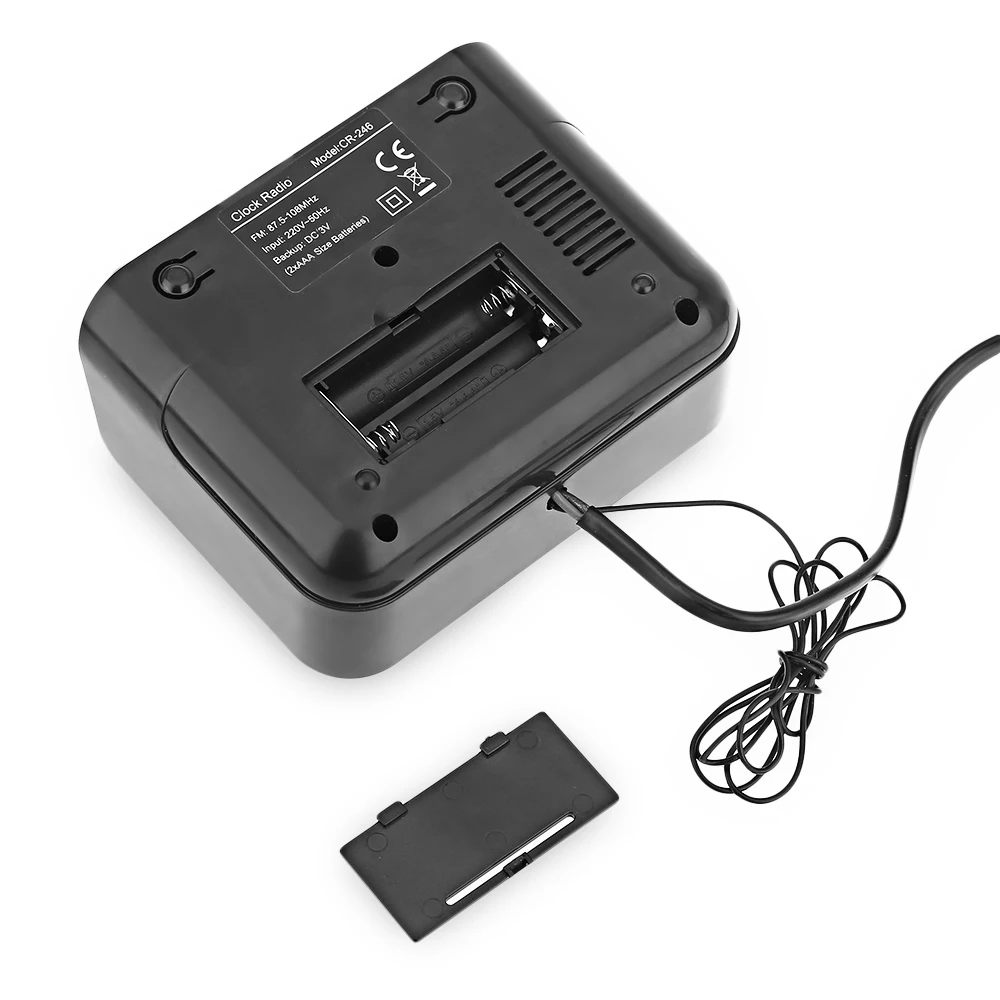 Оригинальный современный дизайн будильник fm радио с двойным звуковым сигналом