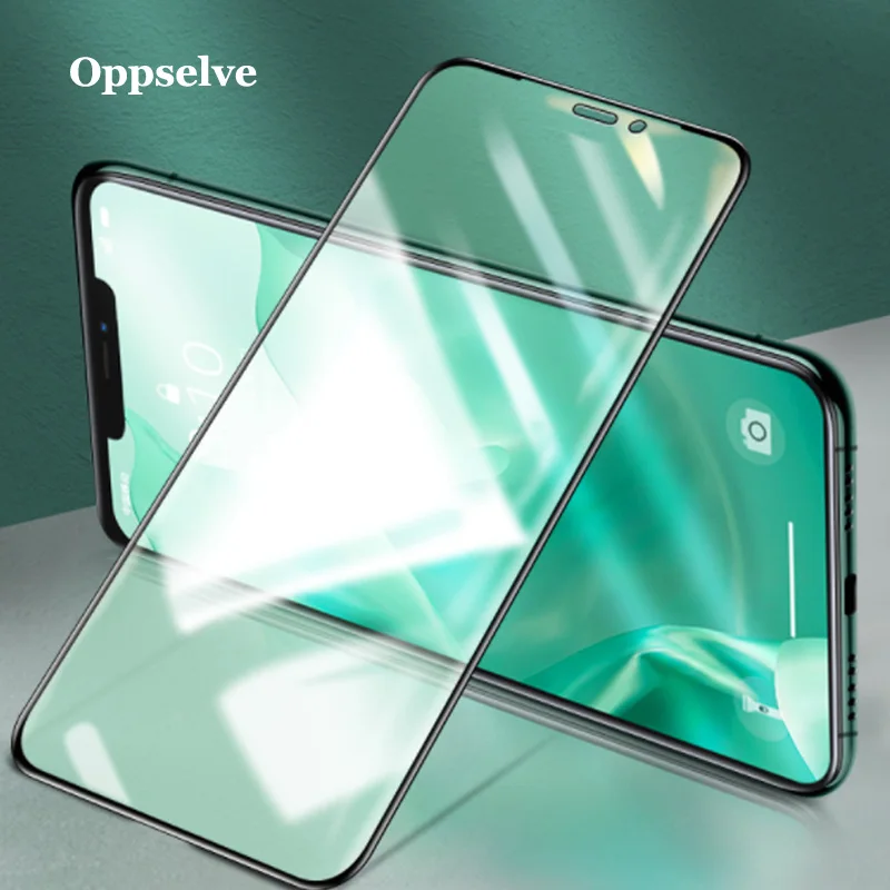 Зеленый свет защитная пленка для экрана из закаленного стекла iPhone 12 11 Pro Max X 6S 7 8