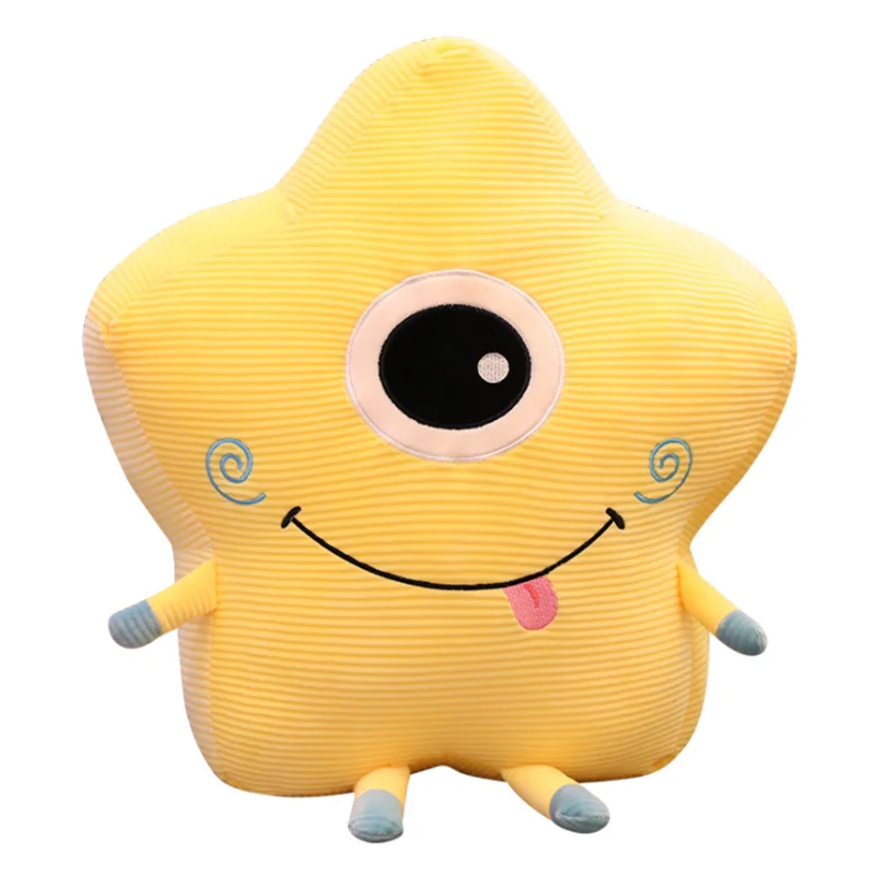 

One Eye Monsters Devil Sun Star Plush Pillow Stuffed Evil Moon Soft Throw Pillow Unique Cartoon Weather Sofa Decor Cushion Kids