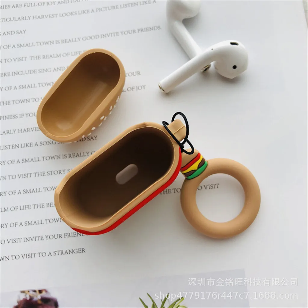 Забавный мультфильм Картофель фри беспроводной для Airpods для Air Pods Eaphone зарядная Коробка Чехол пары мягкие чехлы из термополиуретана чехлы с кольцом