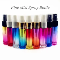 12pcslot 10ml fine mist spray bottles perfume atomizer empty gradient thick glass aromatherapy sprayer travel refillable vials