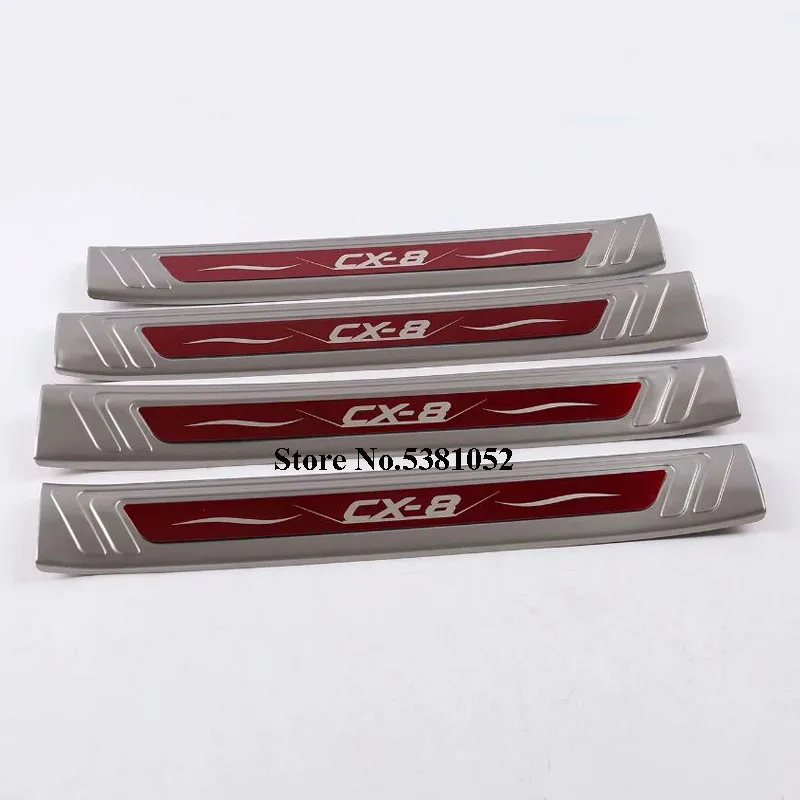 For Mazda CX 8 CX8 Cx-8 2019 Car Door Sill Strip Sticker Styling Protection Stainless Steel Guard Protector Auto Accessories | Автомобили