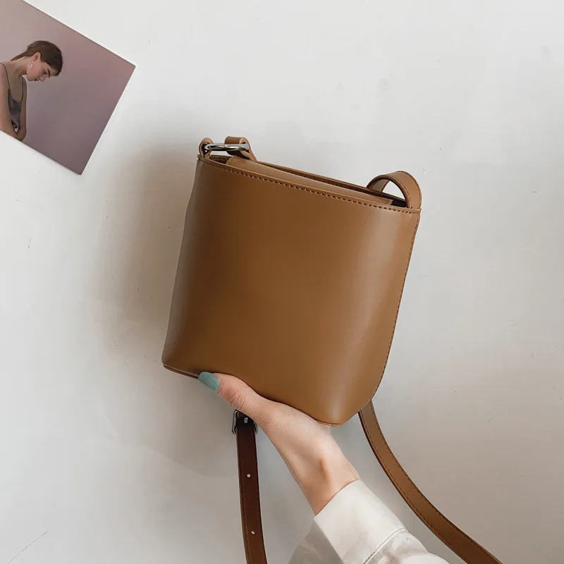 

Mini Bucket Bags for Women 2020 New Fashion Crossbody Bag PU Leather Ladies Handbags Women Designer Shoulder Bag Sac A Femme
