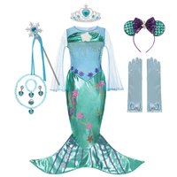 ariel costume kids princess halloween little mermaid cosplay fancy dress children carnival birthday party clothing