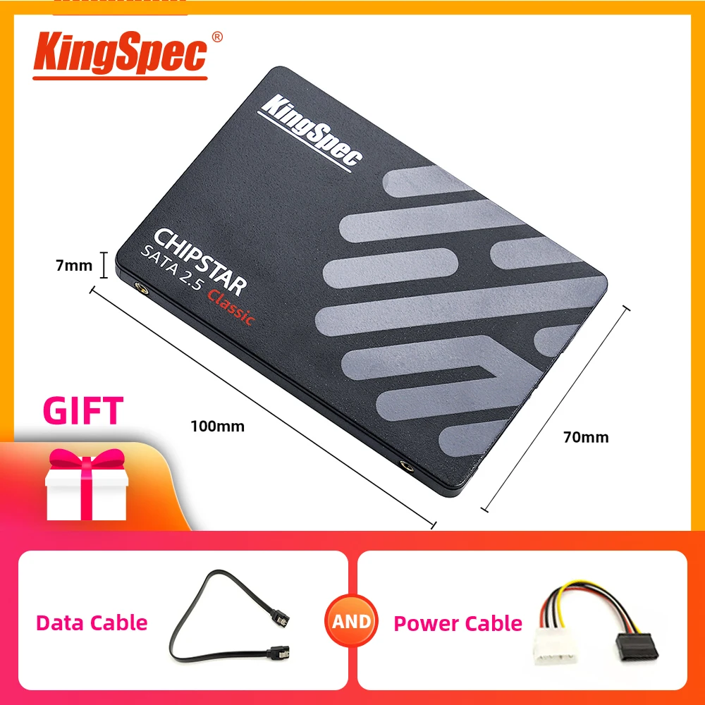 KingSpec ssd 2,5 SATA3 120 ГБ SSD 240 ГБ 480 ГБ 960 ГБ SSD hdd 128 ГБ 256 512 1 ТБ sd 2 ТБ ноутбука, настольного компьютера твердотельный диск