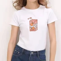 cute drink printed summer casual tshirts tees harajuku korean style graphic tops newwomens kawaii camisas t shirt