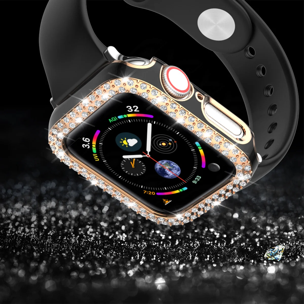 Роскошный чехол для часов Apple Watch 44 мм 40 42 38 поликарбонатный Iwatch серии 6 5 SE 4 3 2 1 с