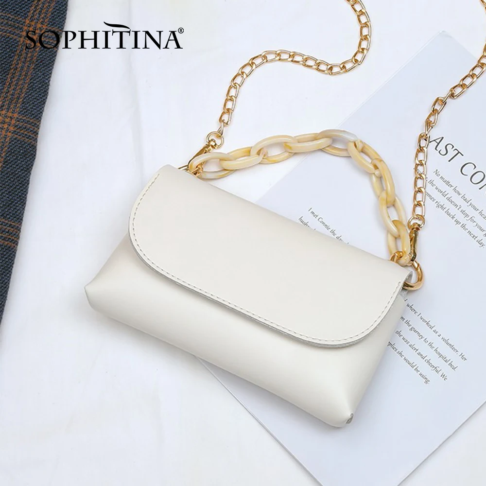 Женская сумка shopitina летняя модная однотонная практичная на плечо с цепочкой