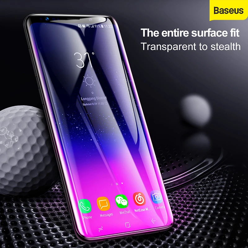 Защитная пленка Baseus 3D для Samsung Galaxy S9 S9Plus защита экрана закаленное стекло + полная
