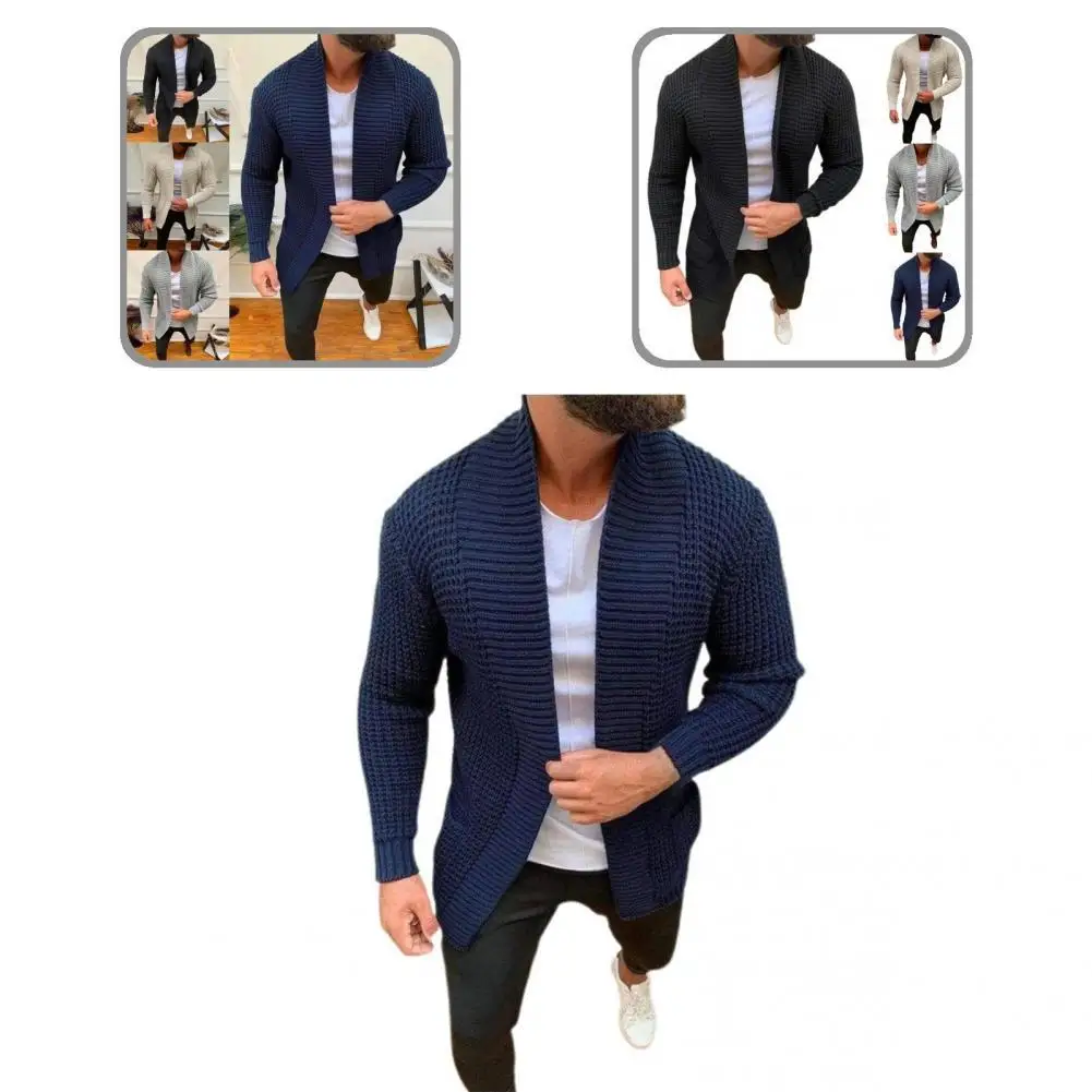 

Sweater Stretchy Knitwear Warm Pure Color Knitted Coat Coat for Office