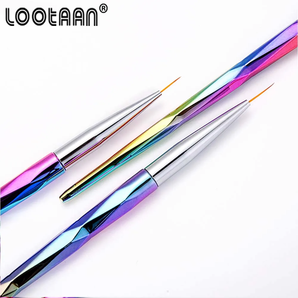 3 шт./компл. УФ-гель рисунок Покраска ногтей кисть для подводки акриловый Фрезер cо