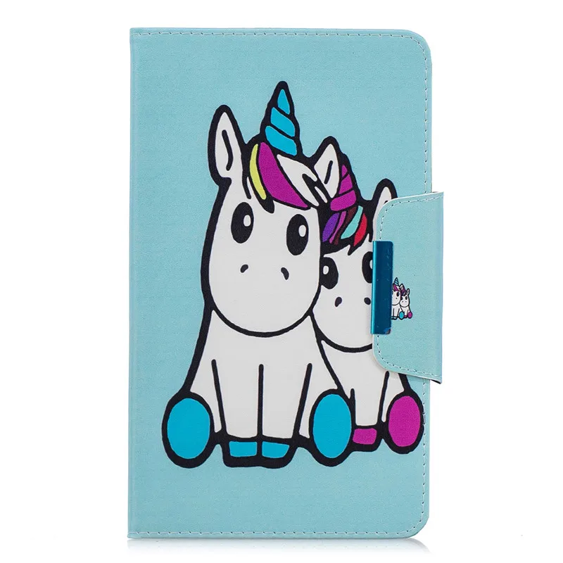 Kawaii Единорог панда кожаный чехол для планшета Samsung Galaxy Tab A 8 0 дюймов (2018) SM-T387 T387V T387P