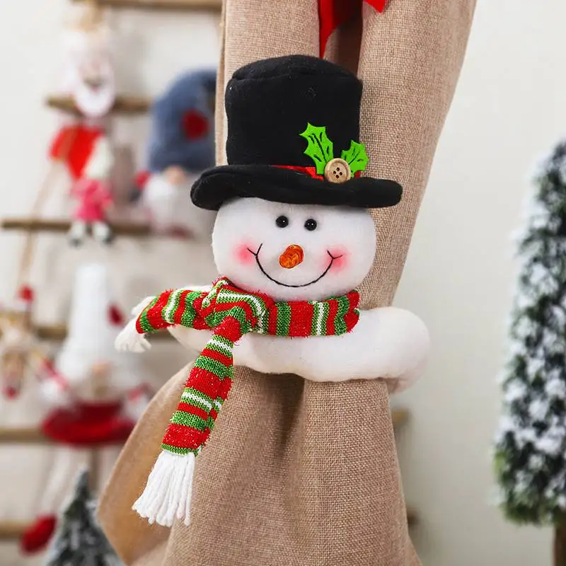 

Christmas Cute Cartoon Curtain Buckle Curtain Decorative Santa Claus Xmas Curtain Accessorie Buckle Clip Holdback