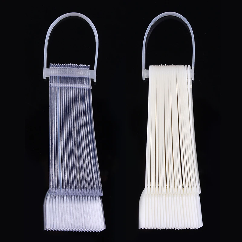 Демонстрационные накладные ногти прозрачные белые наращивание ногтей УФ-форма