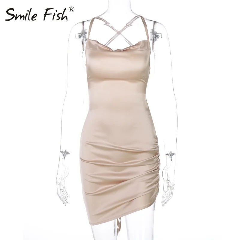 

Sexy Sleeveless Spaghetti Strap Party Lady Night Club Robe Mini Elegant 2021 Backless Dress Bodycon Dresses Sheath Women G2265