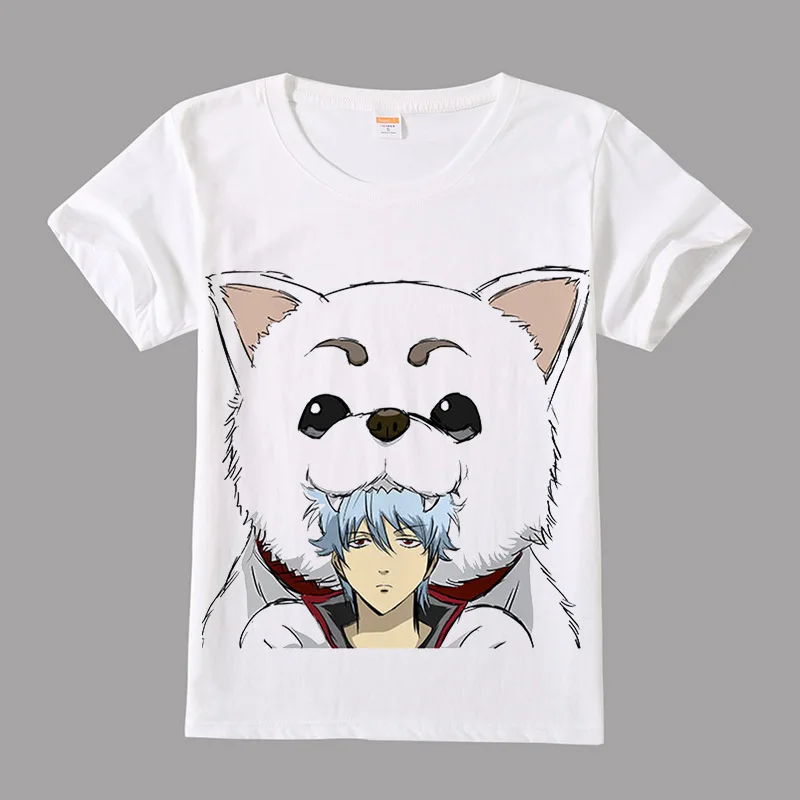 

Детская летняя футболка с короткими рукавами и принтом аниме Gintama, топ, 2021