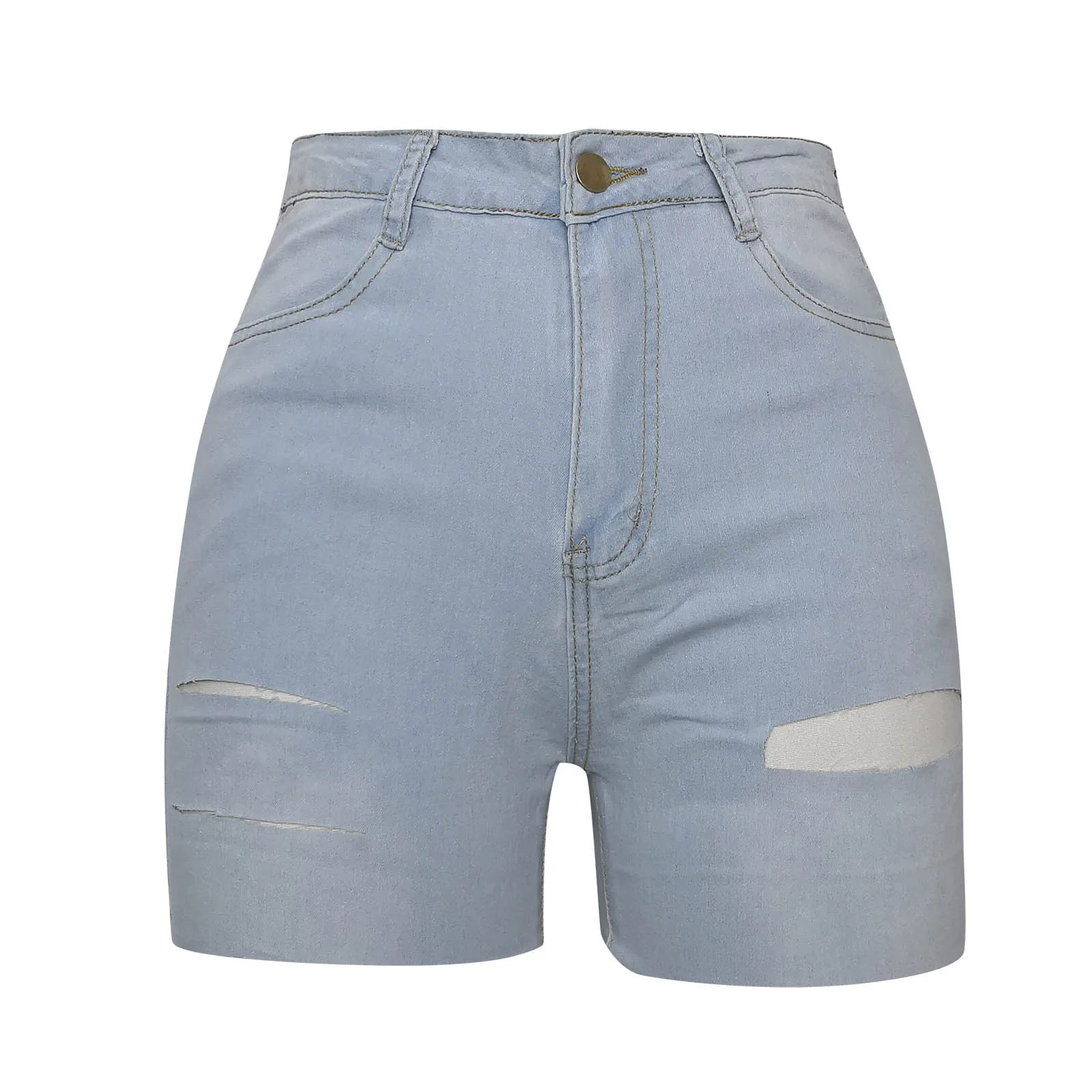 

Women's Jeans Denim Shorts Ripped Prints High Waist Blue Casual Summer Shorts Jeans For Women Feminino Chic Hot Ladies Bottom