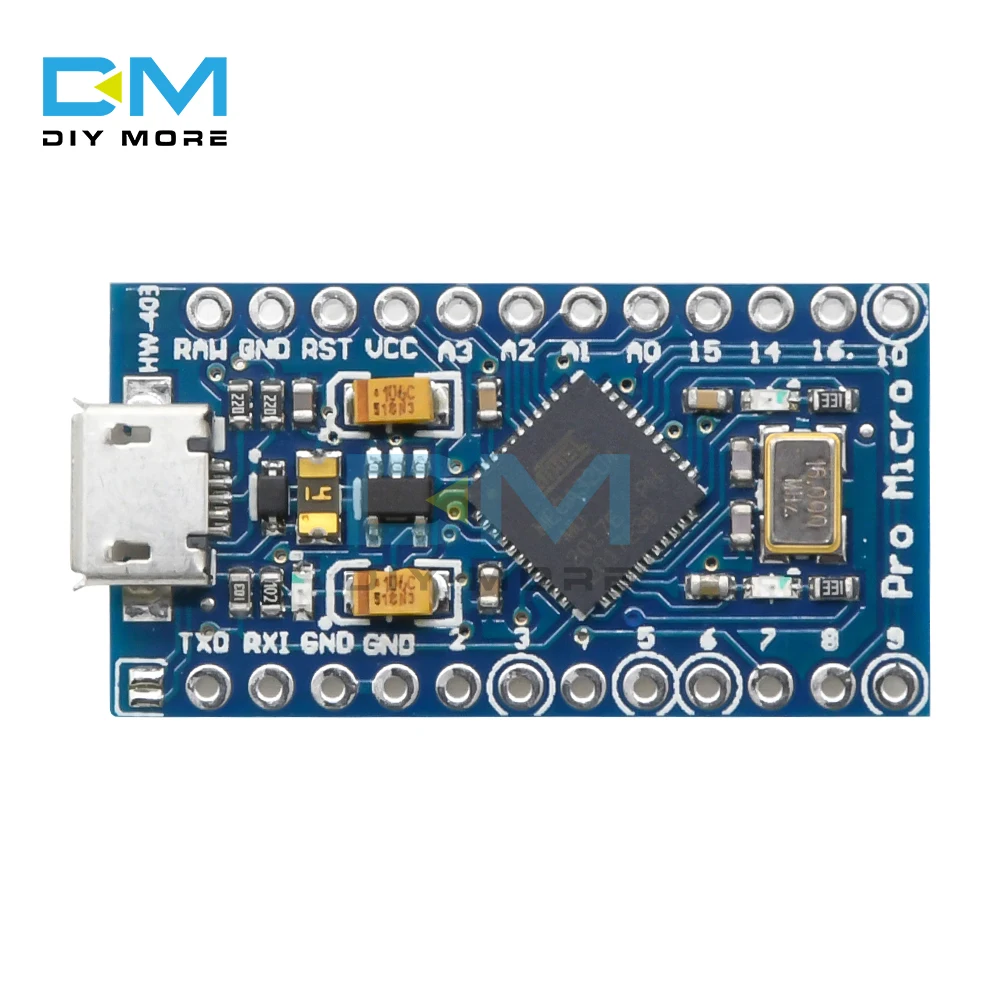 Сменный ATmega32U4 Pro Micro 5 в 16 МГц для Arduino Mini с 2 рядным контактным разъемом Leonardo Usb