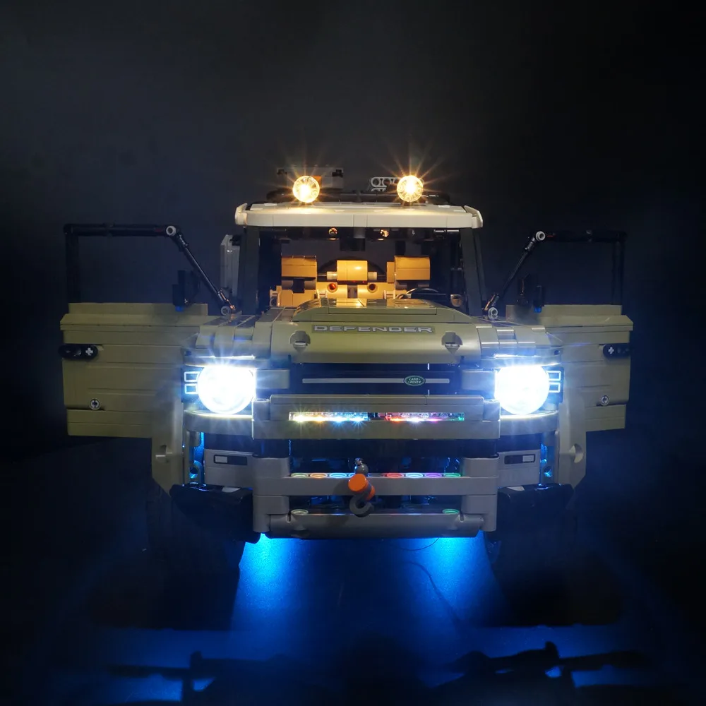Светодиодный светильник комплект для 42110 техника серии Defender модель автомобиля DIY